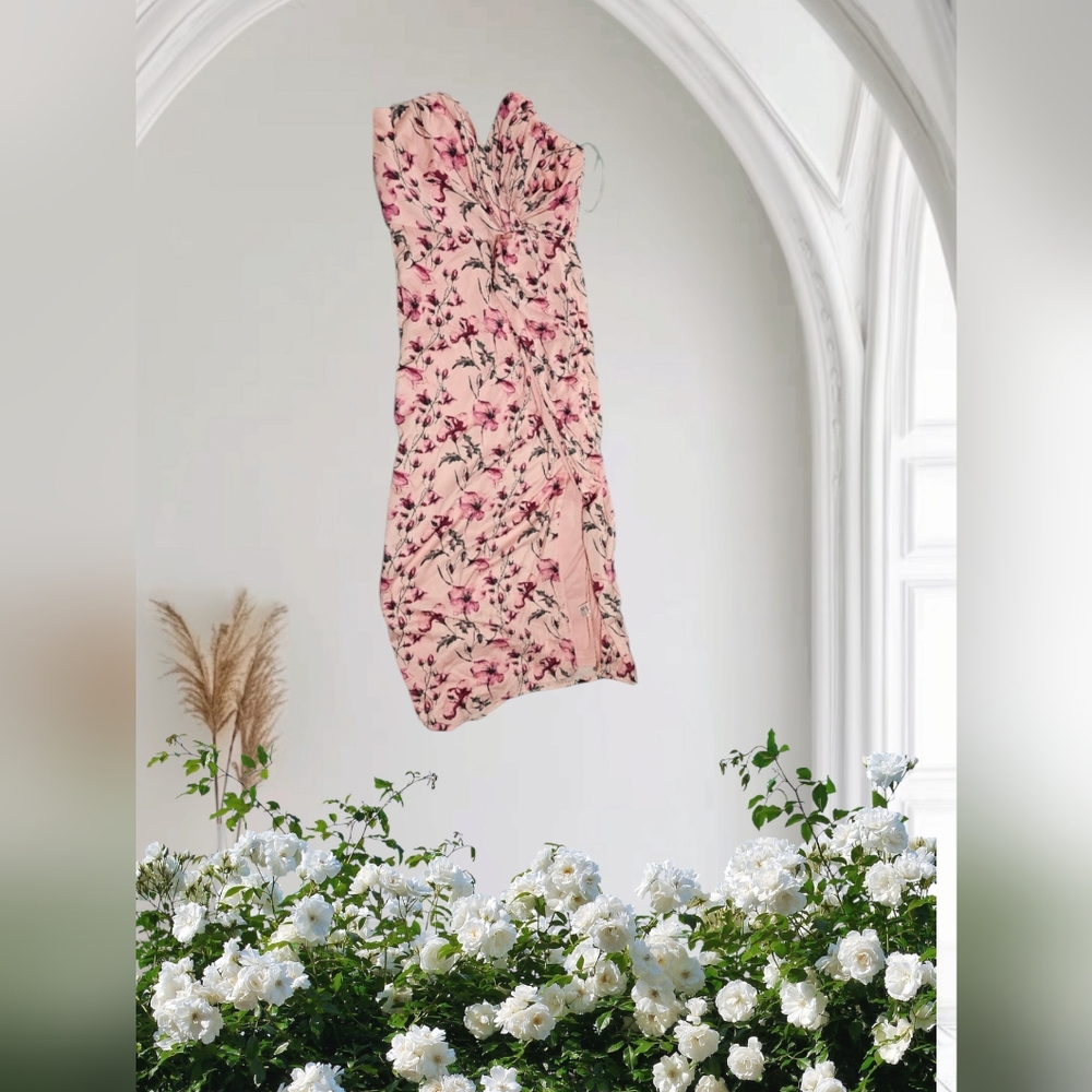 BLOOMING STRAPLESS MIDI